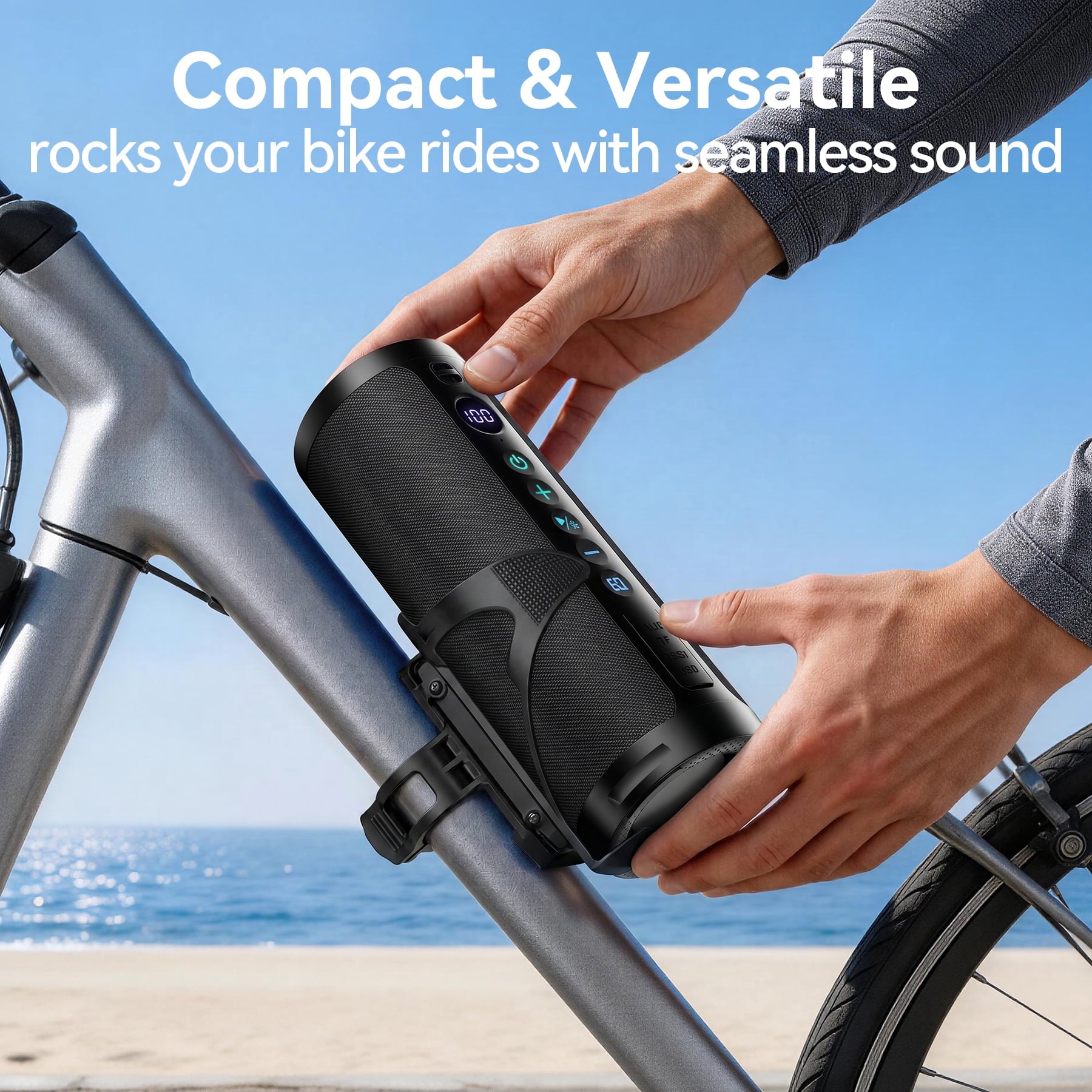 VEAT00L Bluetooth speaker, Wireless Portable Bluetooth Speaker with IPX7 Waterproof, Up to 24H Playtime,20W Powerful Bass,BT 5.4,LED Lights,TWS Pairing for Home/Party/Outdoor/Beach,Birthday Gift