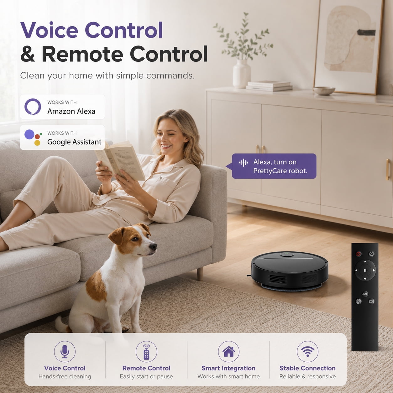 ANSFIL 3 in 1 Robot Vacuum/Mop/Sweep Combo with Smart App&Voice Control,2-in-1 Tank, 4500pa Suction, Q10S