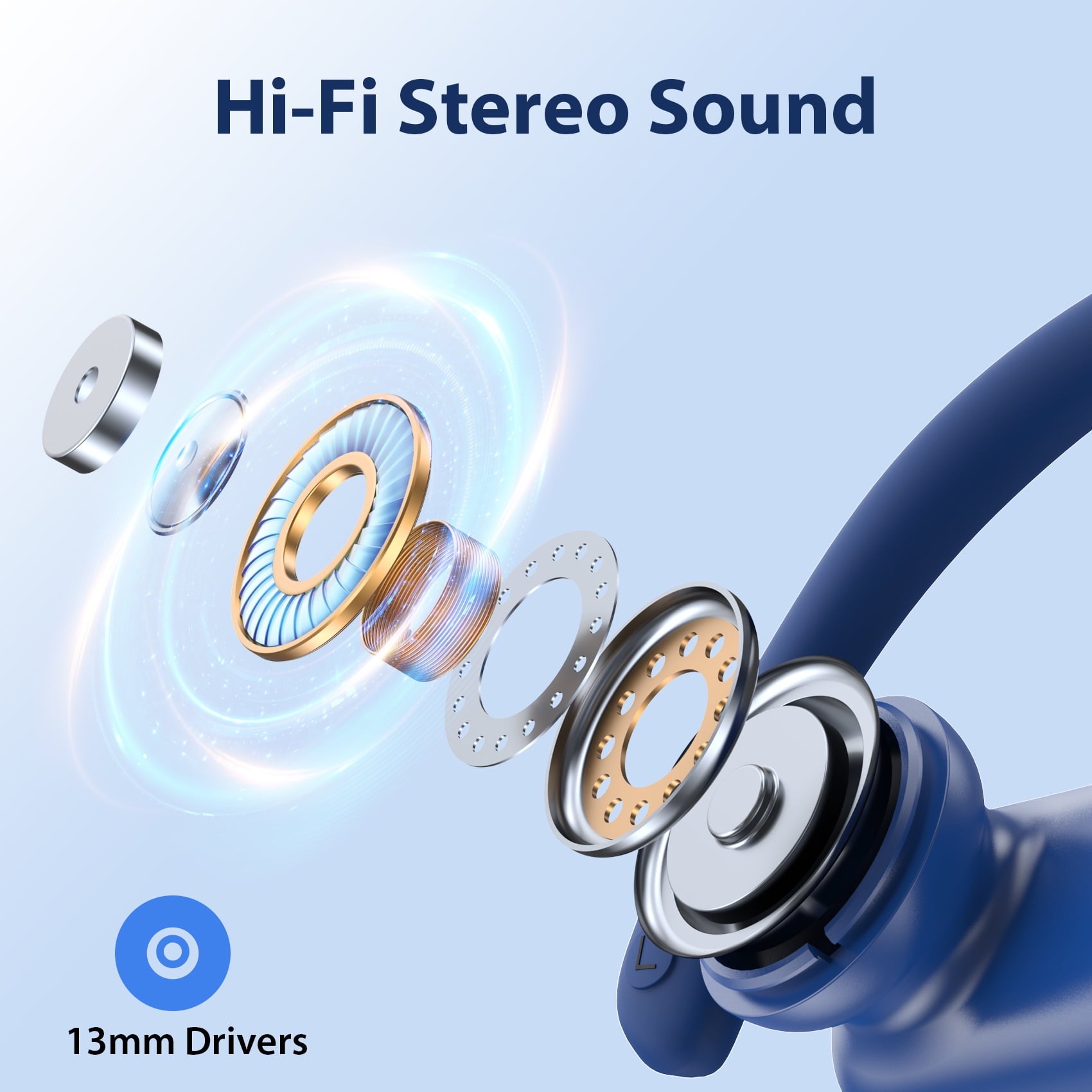 VEAT00L Wireless Earbuds Bluetooth Headphone Sport, Bluetooth 5.4 Earbud, 72Hrs Earphone with Earhook, Noise Cancelling Mic, IP7 Waterproof Headset for Workout/Running